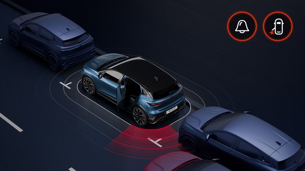alerte de sortie des occupants ​- Renault Megane E-Tech électrique