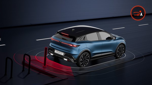 Renault Megane E-Tech électrique - freinage automatique d’urgence en marche arrière