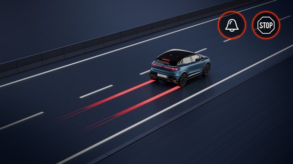 Renault Megane E-Tech électrique - assistant d’arrêt d’urgence