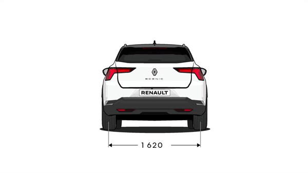 Dimensions face arrière- Renault Scenic E-Tech électrique

