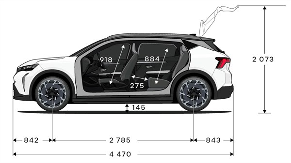 Dimensions profil - Renault Scenic E-Tech électrique
