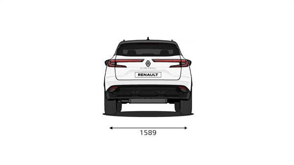  dimensions arrières - modularité - Renault Austral E-Tech full hybrid 